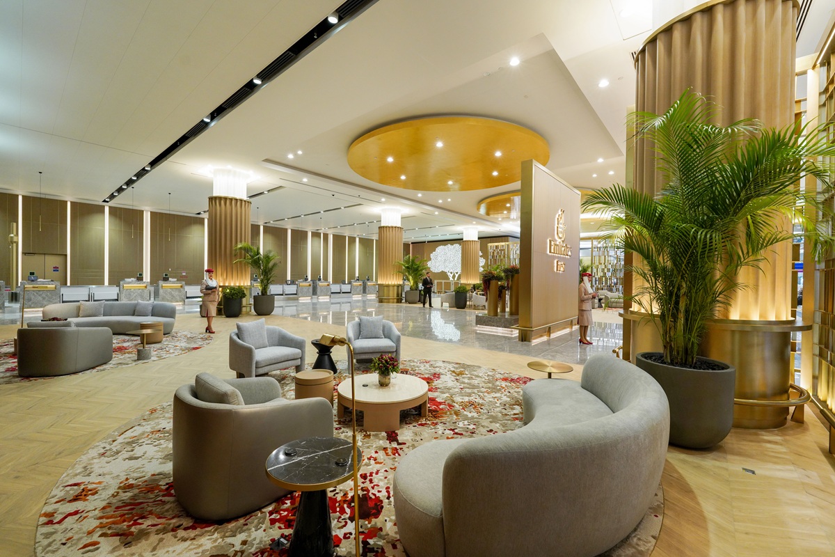 First Look: Emirates’ new luxury check-in lounge at Dubai Airport features iPad service and chauffeur transfers before caviar-filled flights