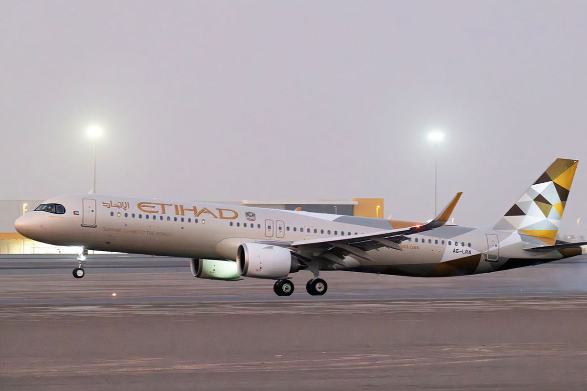 Etihad Airways first Airbus A321LR enters service August 2025